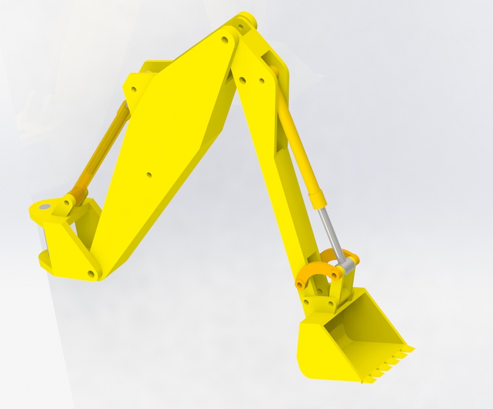 طرح سه بعدی بیل مکانیکی